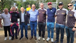 Claudio Vieira, Lucian Brandalize, Rubens Gatti, o prefeito Geri Dutra. Fernando Mayer, Eduardo Dala Costa, Joriel Pasqualoto e Ezaol Zillmer (Foto: Divulgação)